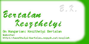 bertalan keszthelyi business card